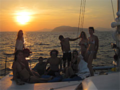 sunset trip on day sailing boat in Phuket